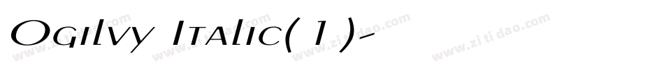 Ogilvy Italic(1)字体转换